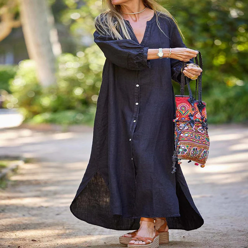 Johana® | Long Dress With V-Neck - Image 5