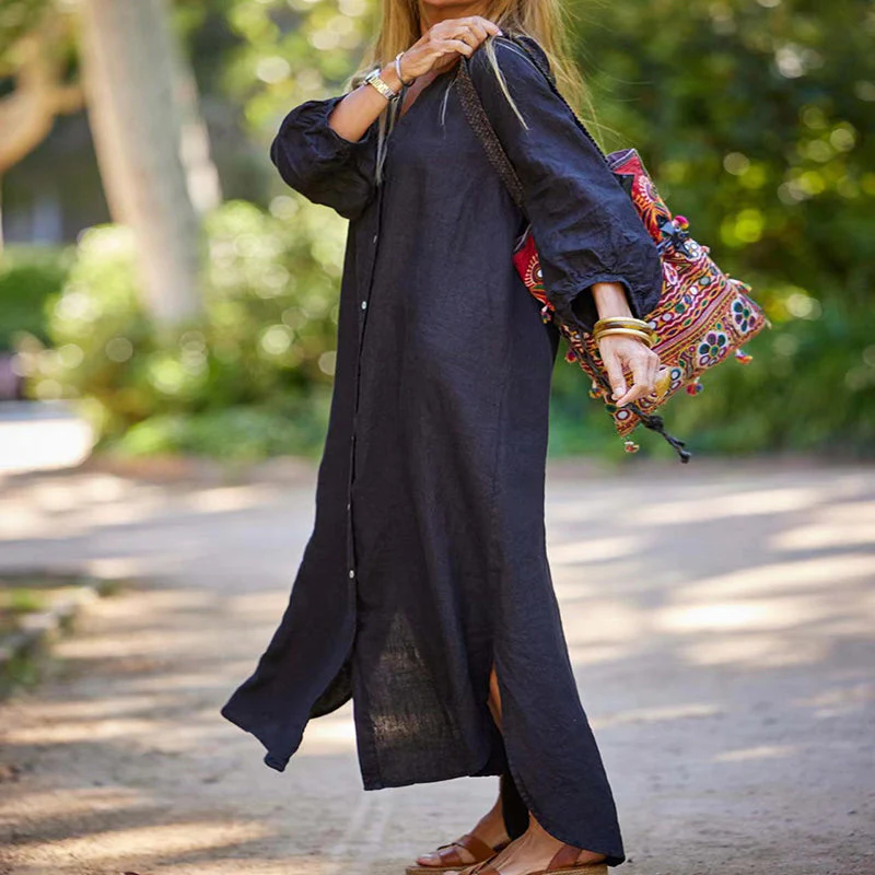 Johana® | Long Dress With V-Neck - Image 7