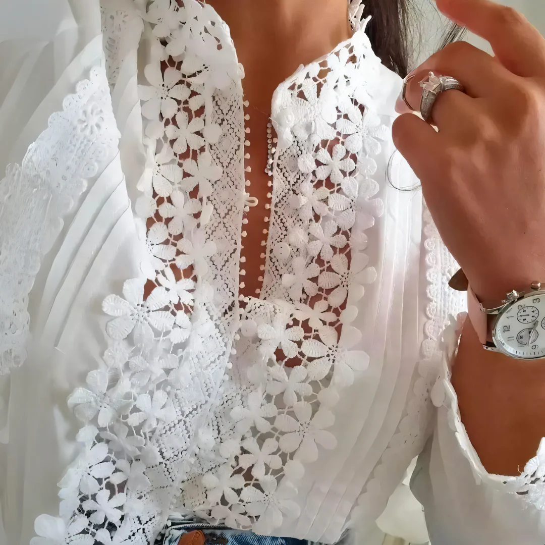 Jolanda® | Floral Blouse With Lace Pattern