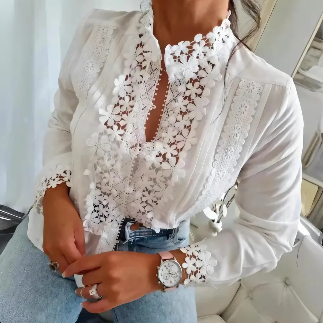 Jolanda® | Floral Blouse With Lace Pattern - Image 3