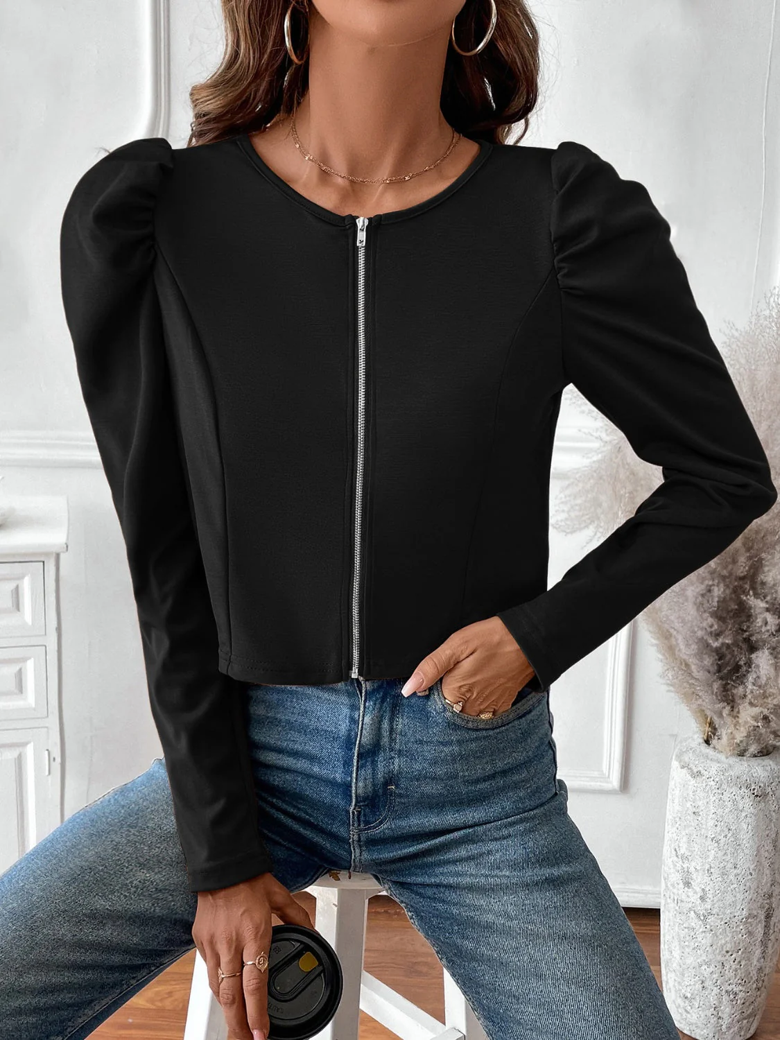 Josefa | Long sleeve jacket with zip - Image 6