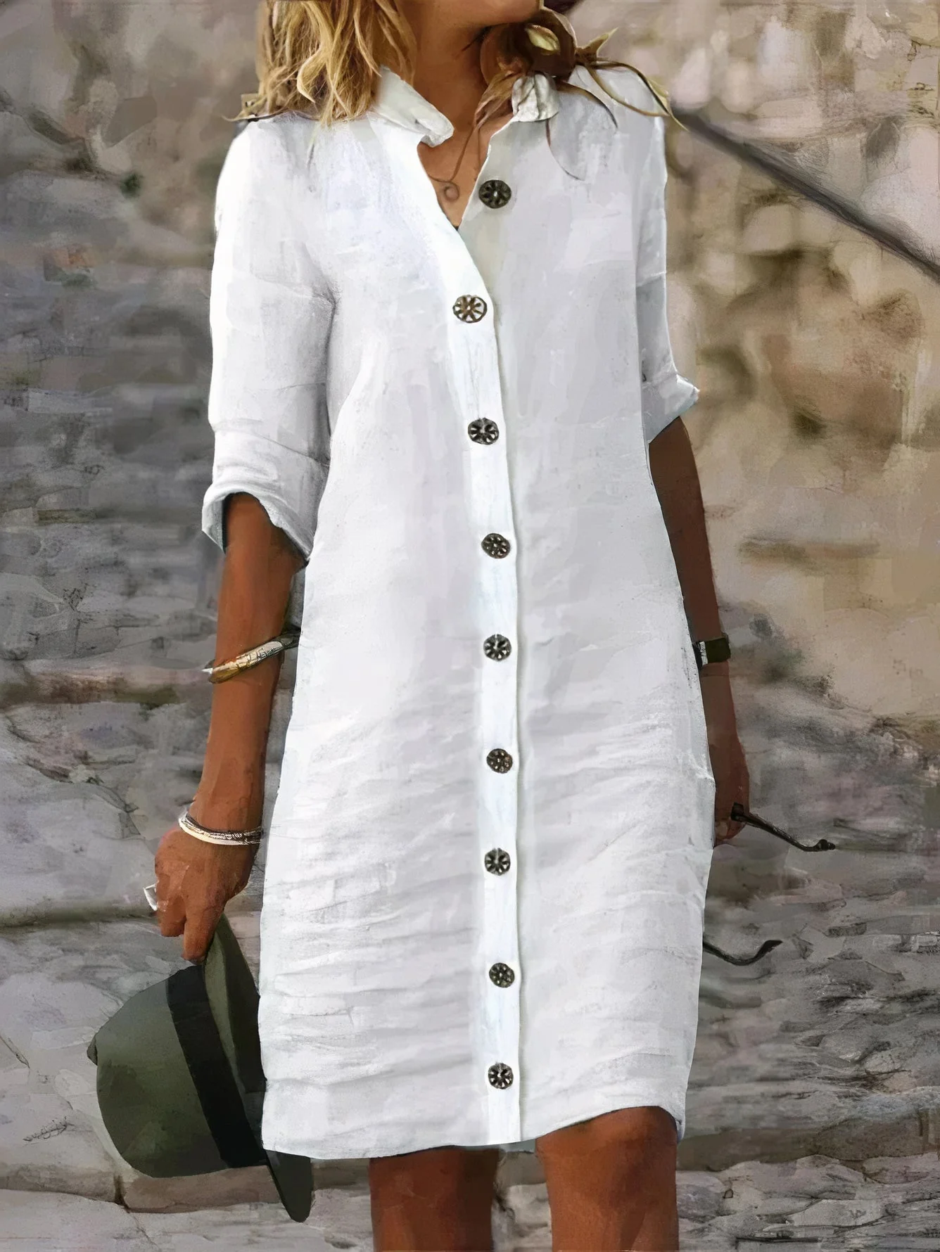 Josefina® | Summery Linen Shirt Dress - Image 4