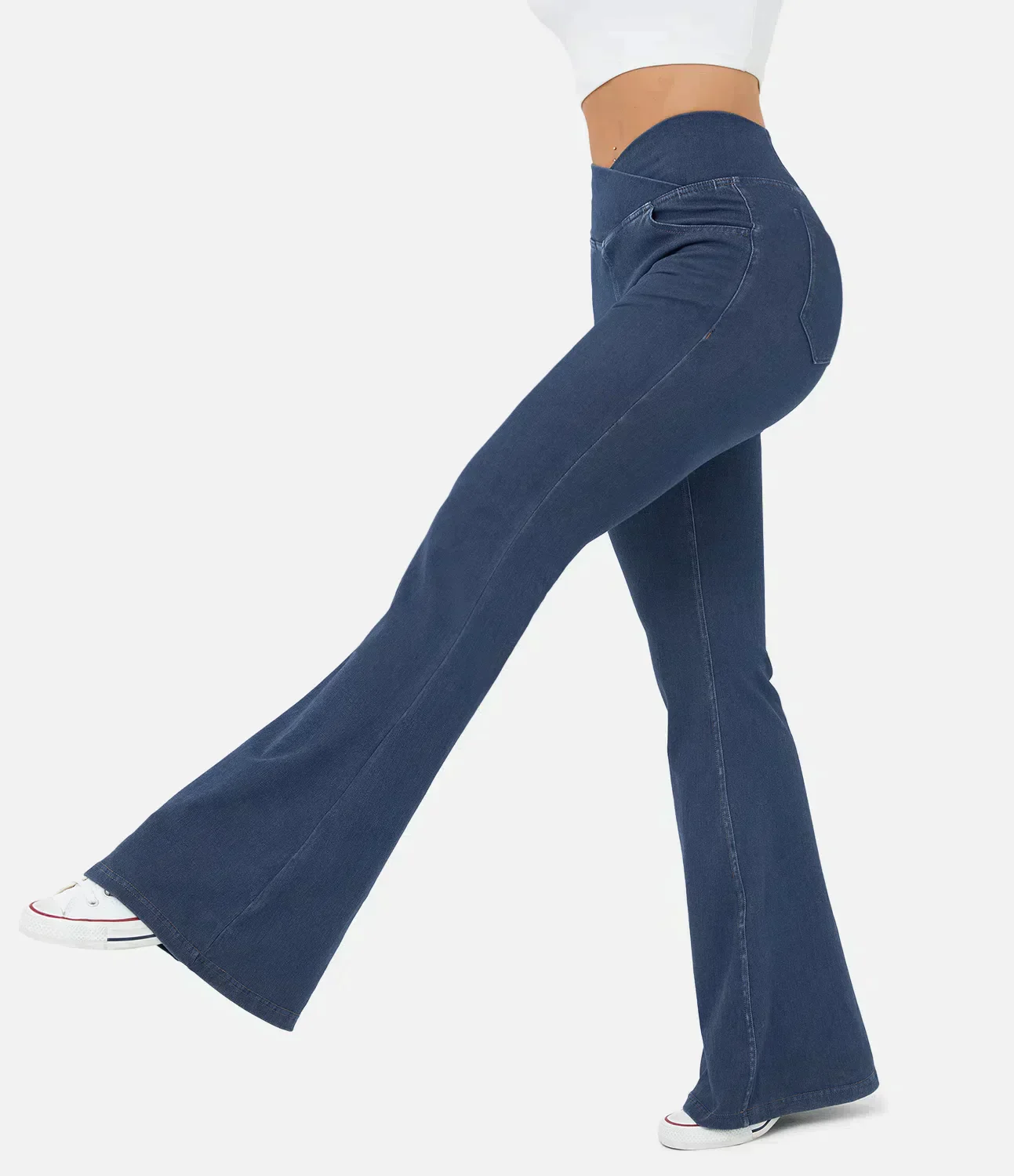 Juana® | Women's high-waisted retro flare pants with crossover waistband - Image 11