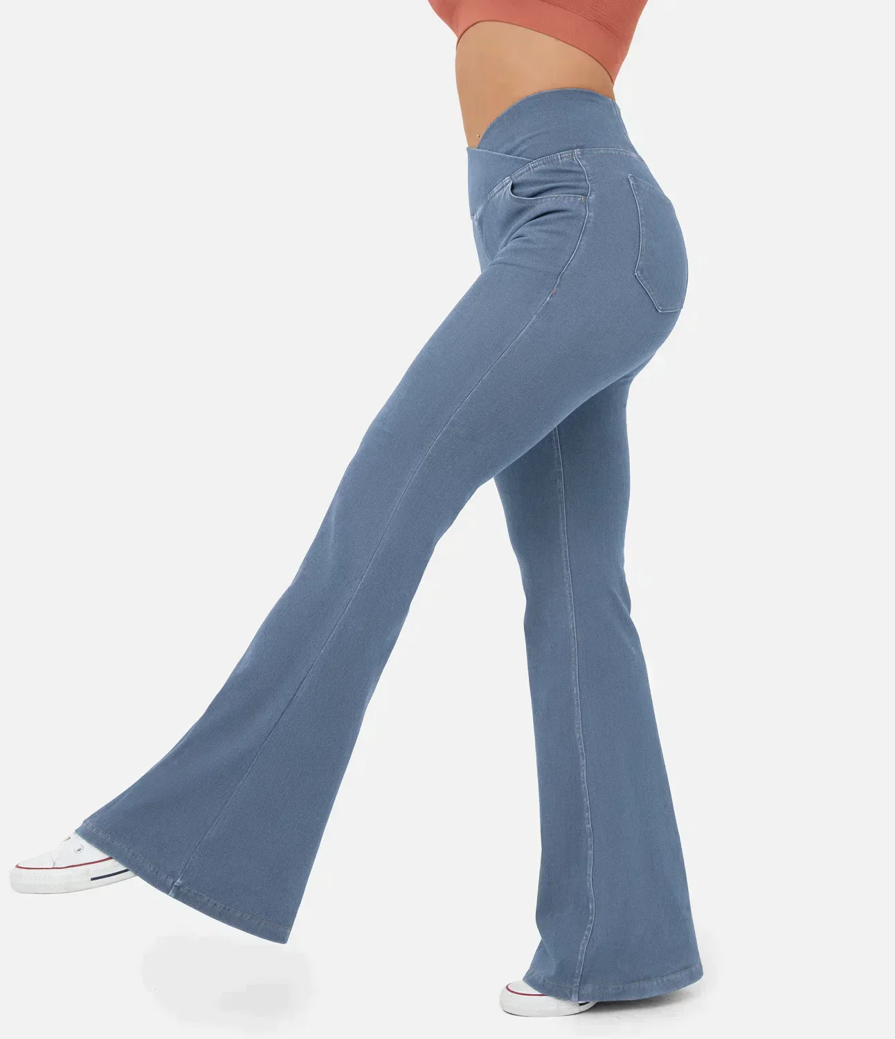 Juana® | Women's high-waisted retro flare pants with crossover waistband - Image 16