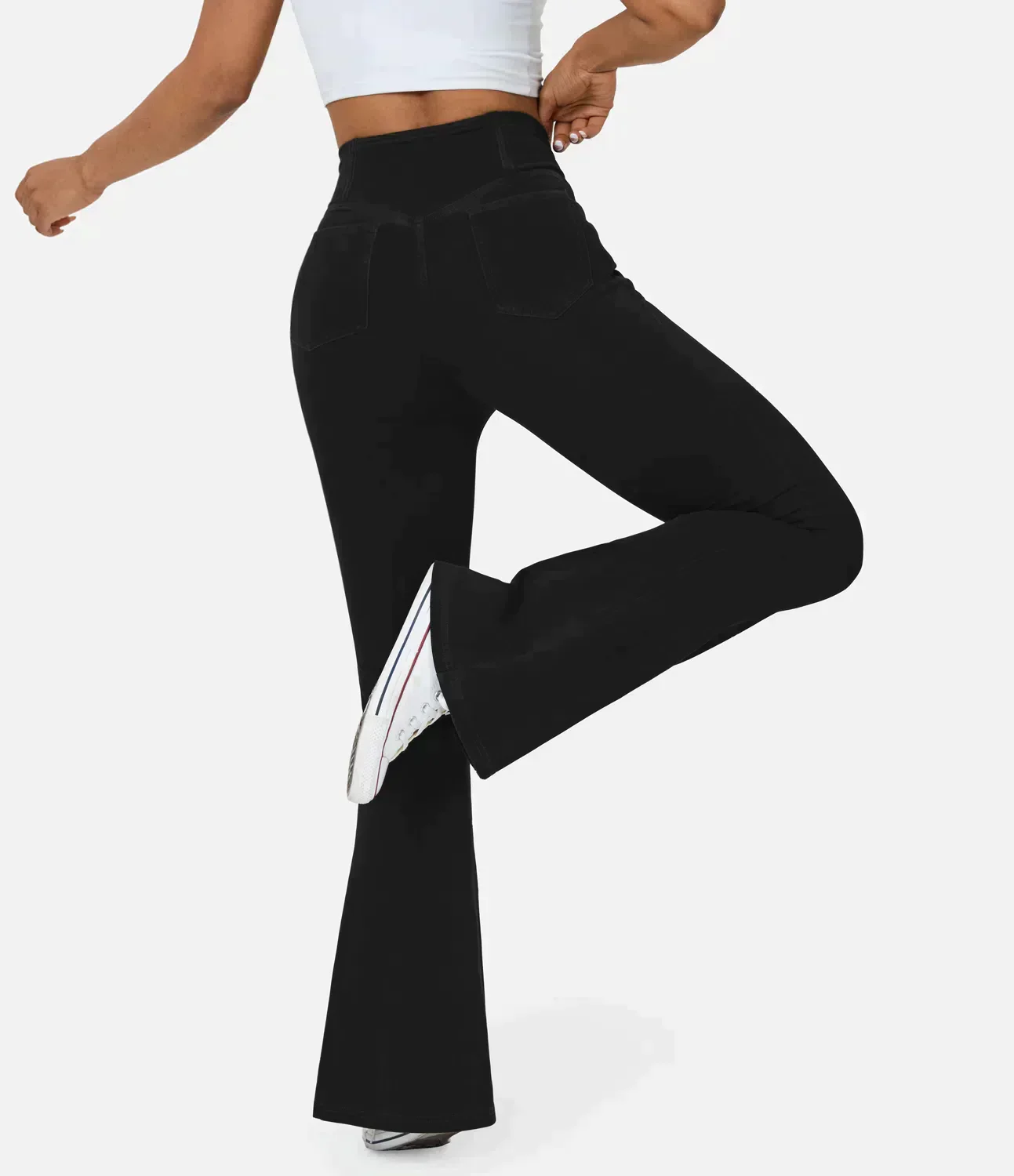 Juana® | Women's high-waisted retro flare pants with crossover waistband - Image 6