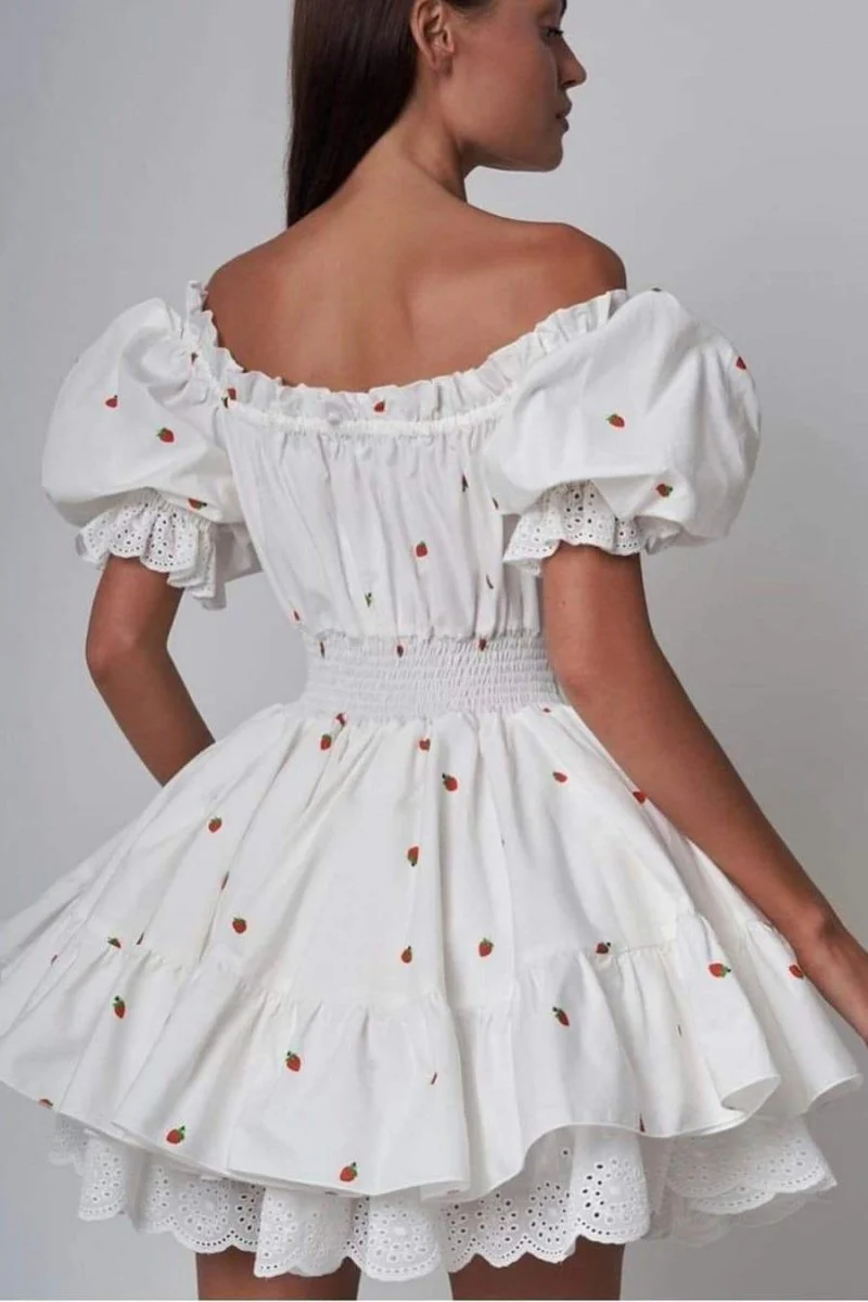 Judith® | Printed Mini Dress With Puff Sleeves - Image 3