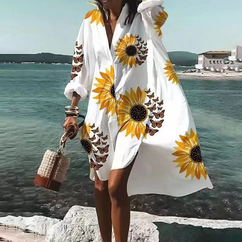 Julia® | Women's long-sleeved V-neck dress - Image 4