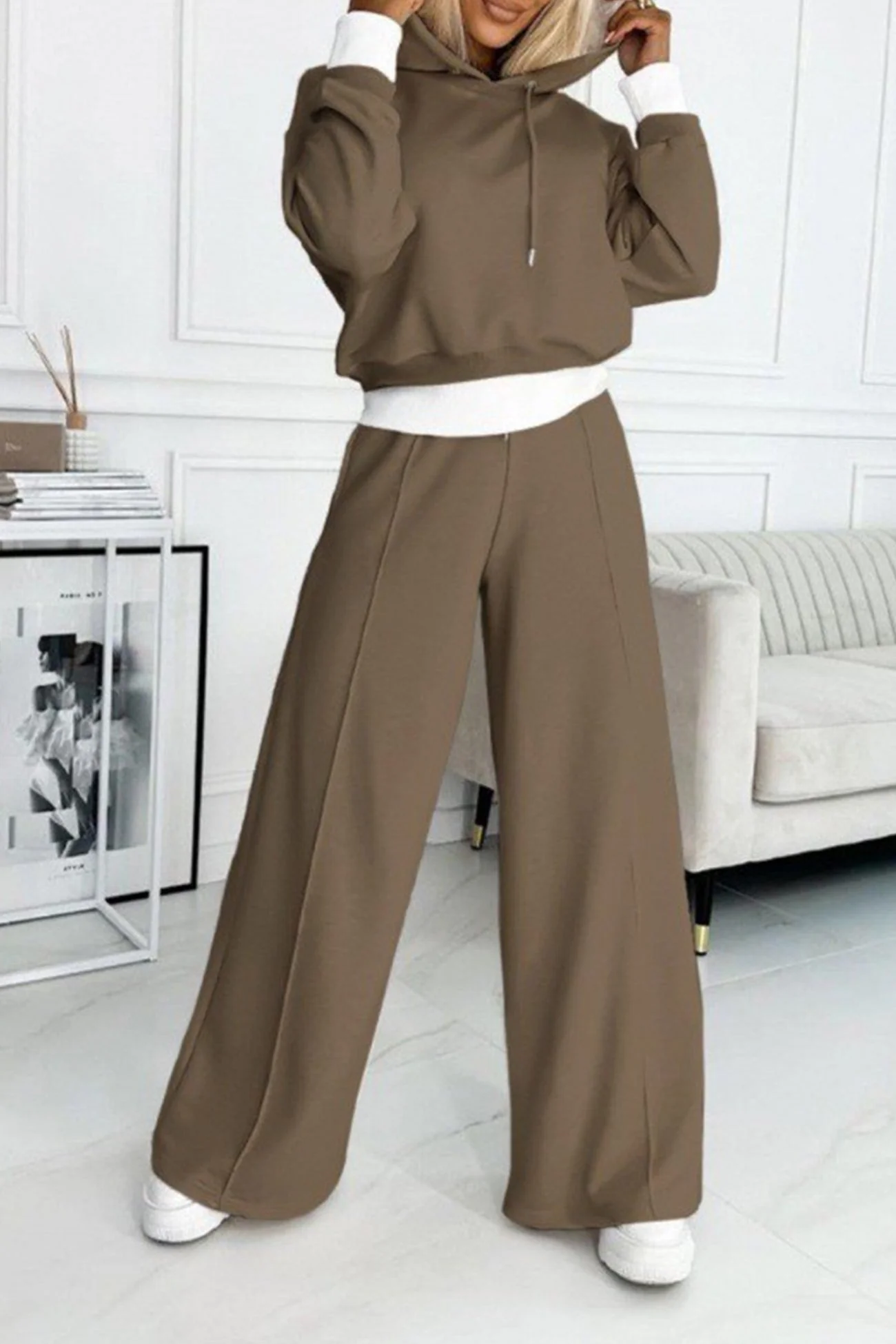 Juliana | Color splice hoodie long pants set - Image 3