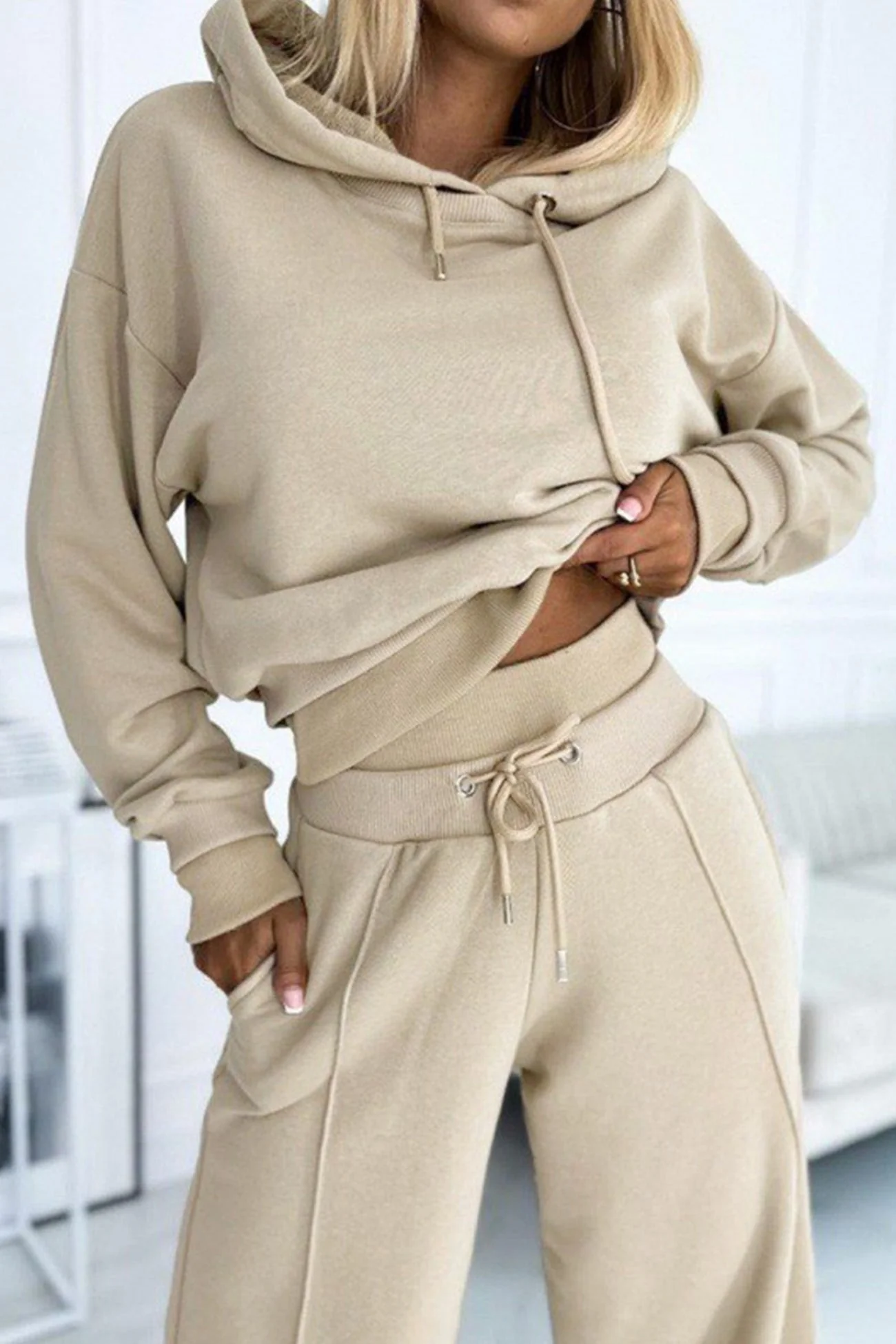 Juliana | Color splice hoodie long pants set - Image 4