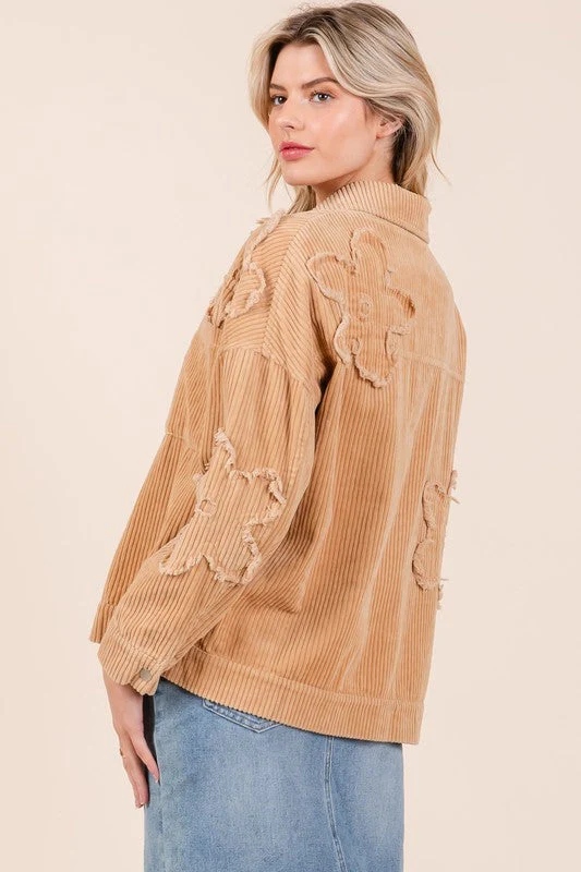 Julieta | Plus corduroy jacket with dropped shoulders - Image 3