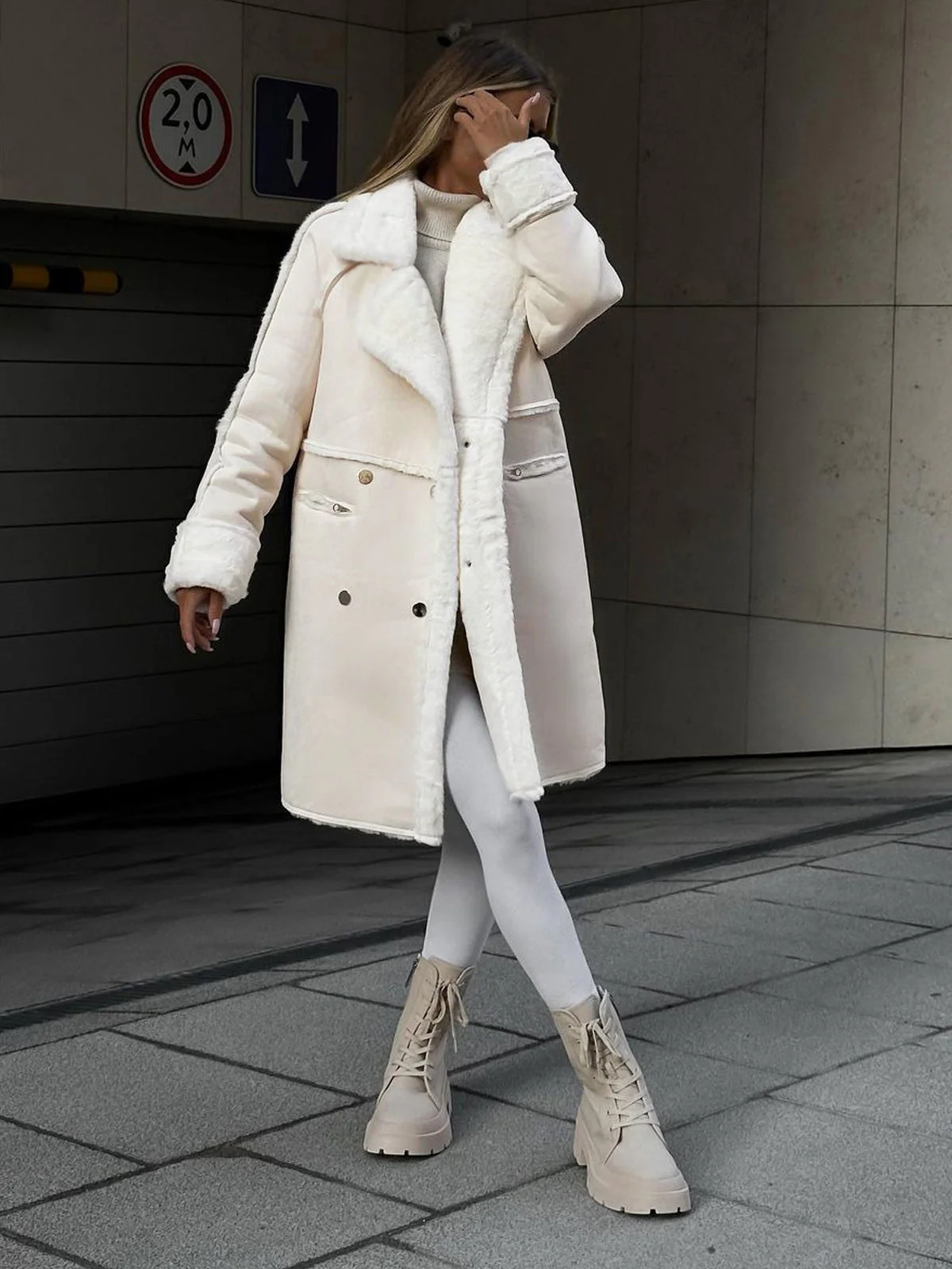 Justina® | Trench coat elegant and laine for women