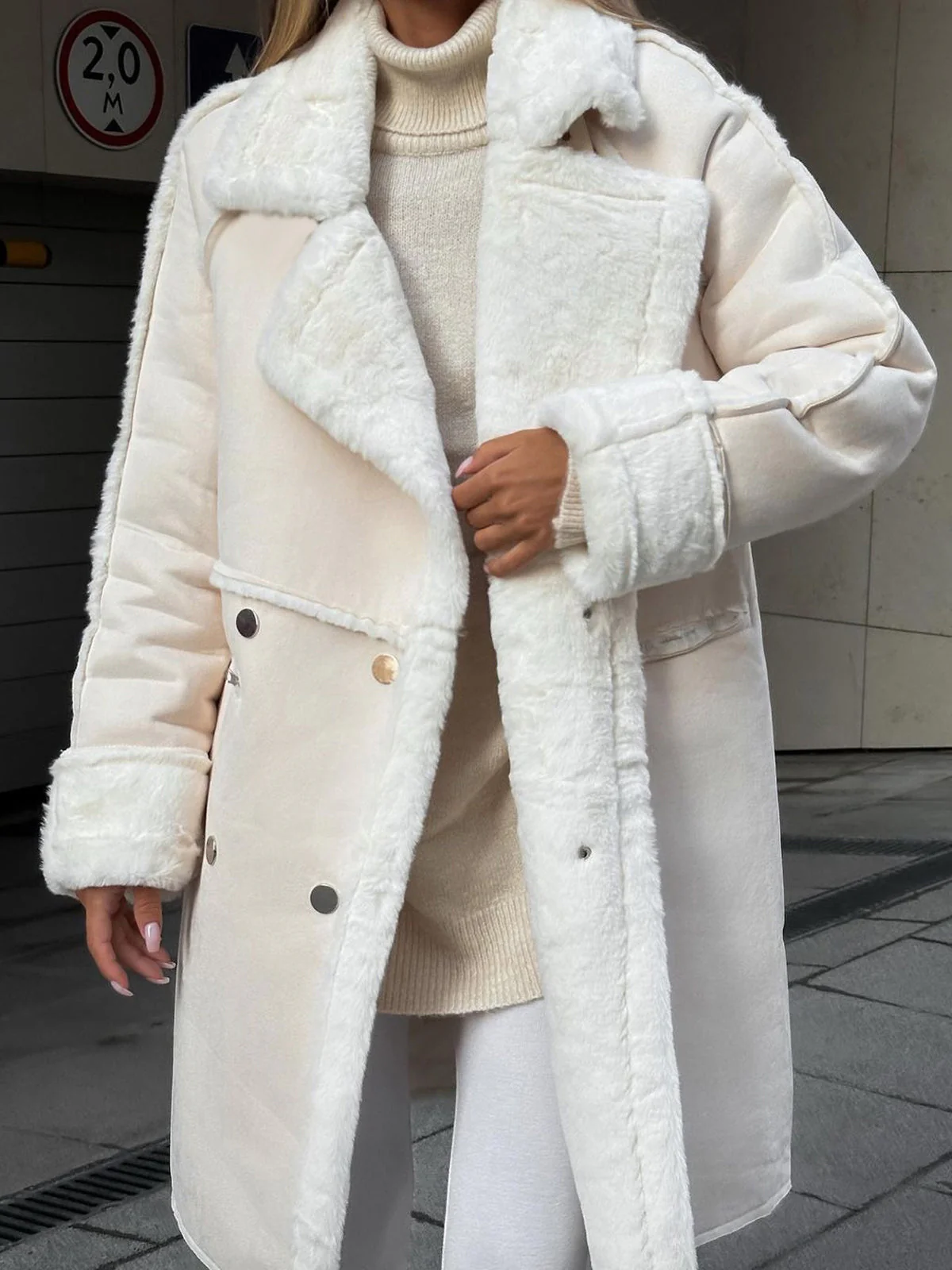 Justina® | Trench coat elegant and laine for women - Image 2
