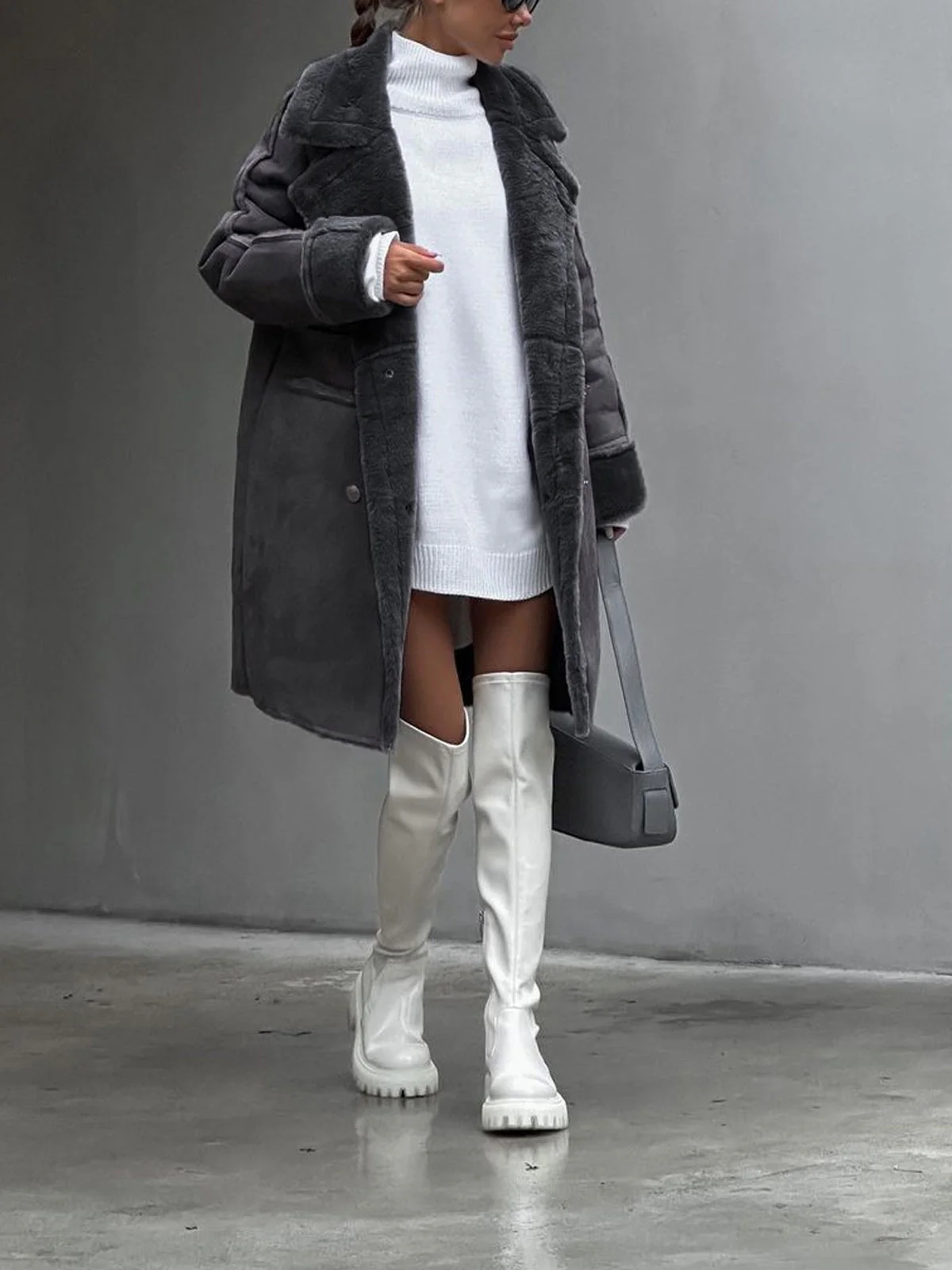 Justina® | Trench coat elegant and laine for women - Image 5