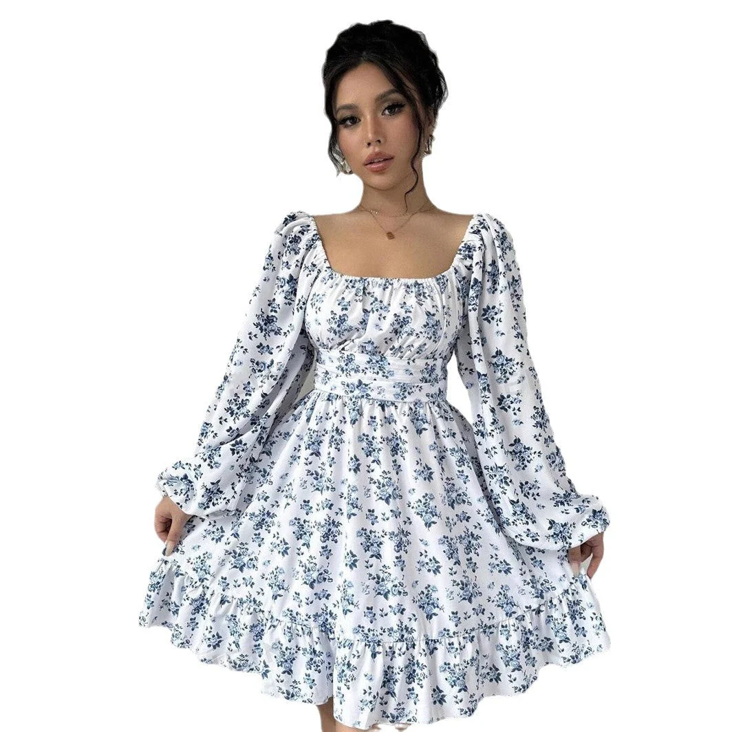 Karen® | Women'S Floral Dress With Balloon Sleeves And Gathered Waistband - Image 5