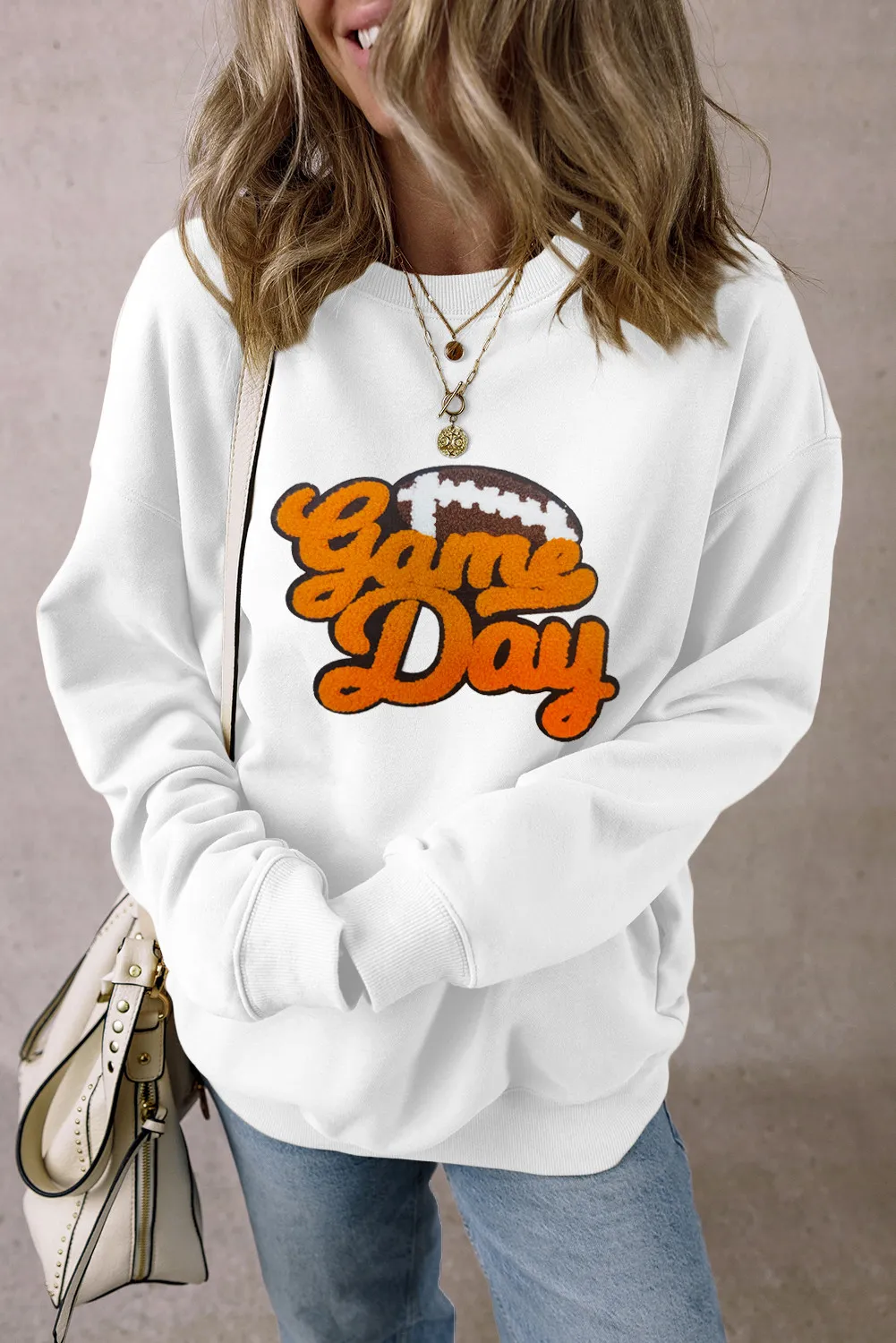 Karin | Football sweatshirt with a crew neck and long sleeves - Image 3