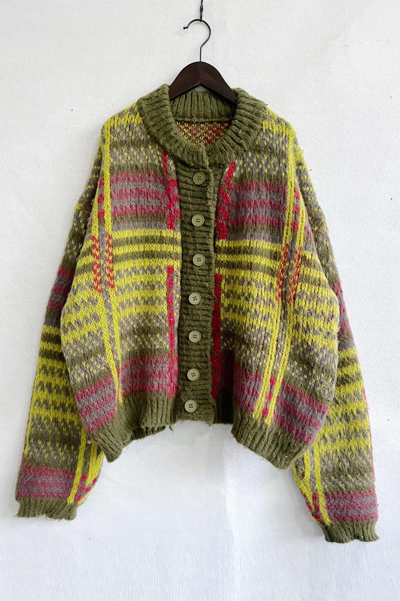 Karin | Vintage cardigan with contrast stripes - Image 12