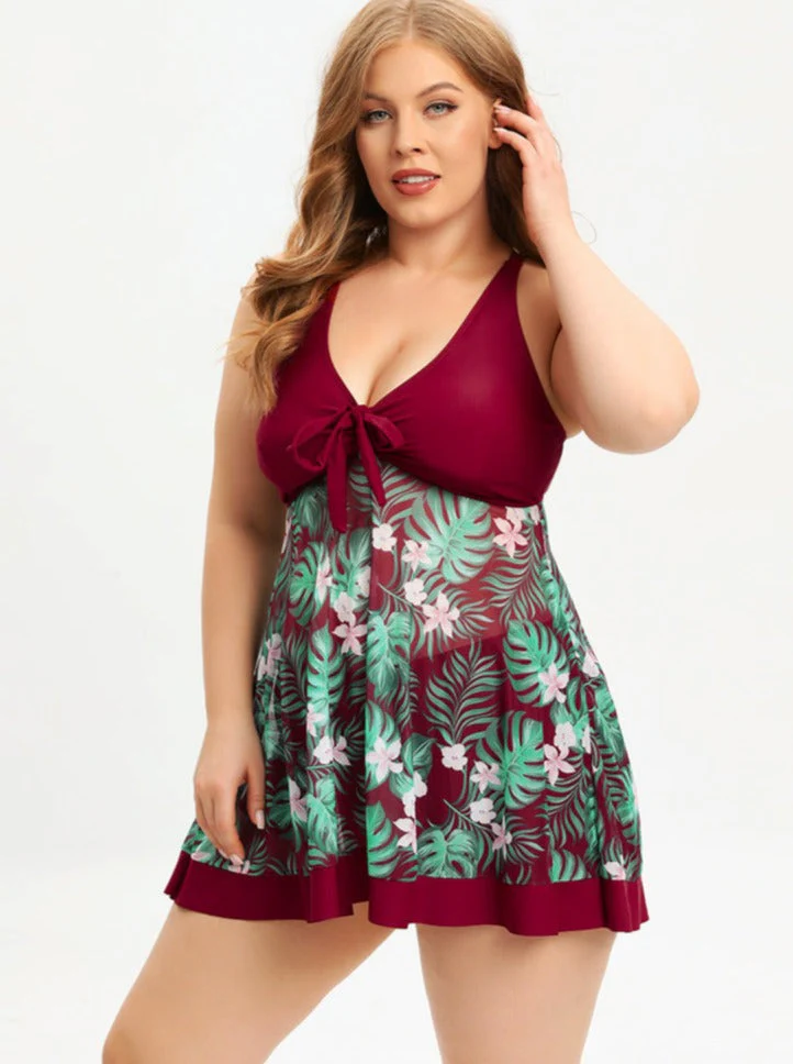 Karina® | Retro Style Swimwear With High Waist Printed Plus Size Dress - Image 5