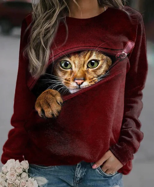 Karla | Women's warm printed sweatshirt - Image 3