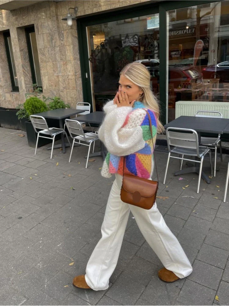 Katherine | Colorful patchwork cardigan - Image 4