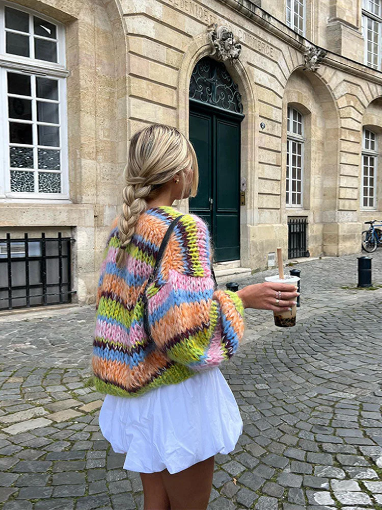 Katherine | Colorful patchwork cardigan - Image 8