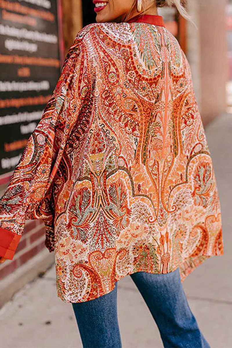 Katia | Casual college tops with floral buttons and V-neck - Image 8