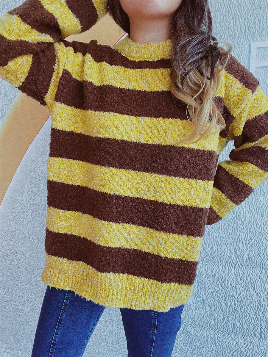 Katja | Striped long-sleeved sweater with a crew neck - Image 5