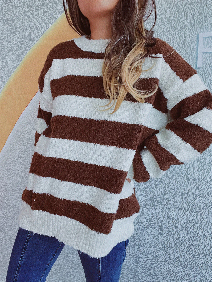 Katja | Striped long-sleeved sweater with a crew neck - Image 8