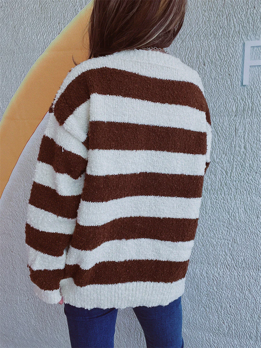 Katja | Striped long-sleeved sweater with a crew neck - Image 9