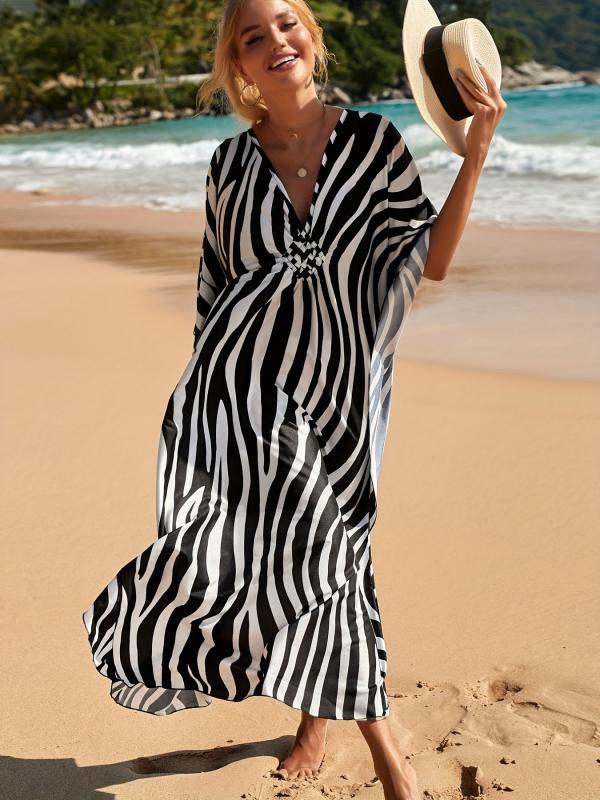Kay® | Beach Dress With Zebra Print And V-Neck - Image 5