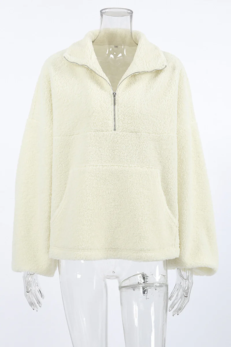 Kendra | Casual hoodie with zip and turn-down collar for everyday wear - Image 5