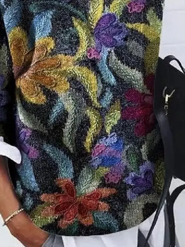 Kimberly | Trendy floral sweater - Image 3