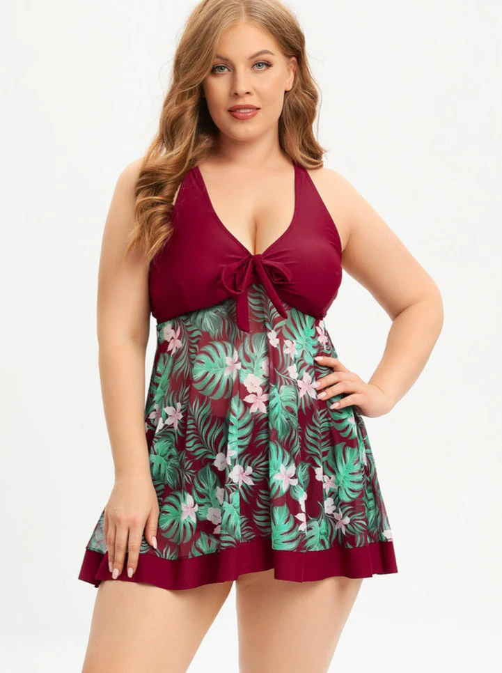 Kitija® | Retro Style Swimwear With High Waist Printed Plus Size Dress - Image 4