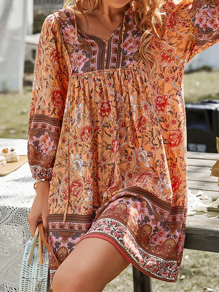 Kristen® | Elegant Half-Sleeve Floral Dress - Image 5