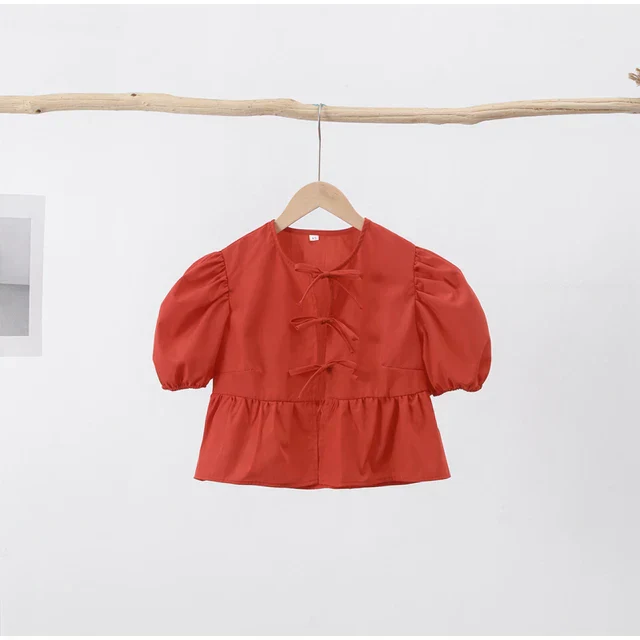 Kristi® | Blouse With Lantern Sleeves And Lacing, Millennium Print - Image 7