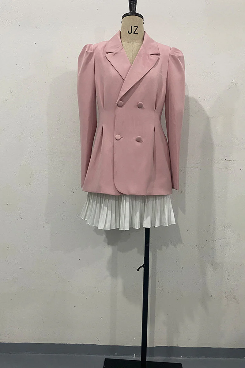 Kristina | Casual buttons, reversible collar, long sleeves, two piece - Image 6