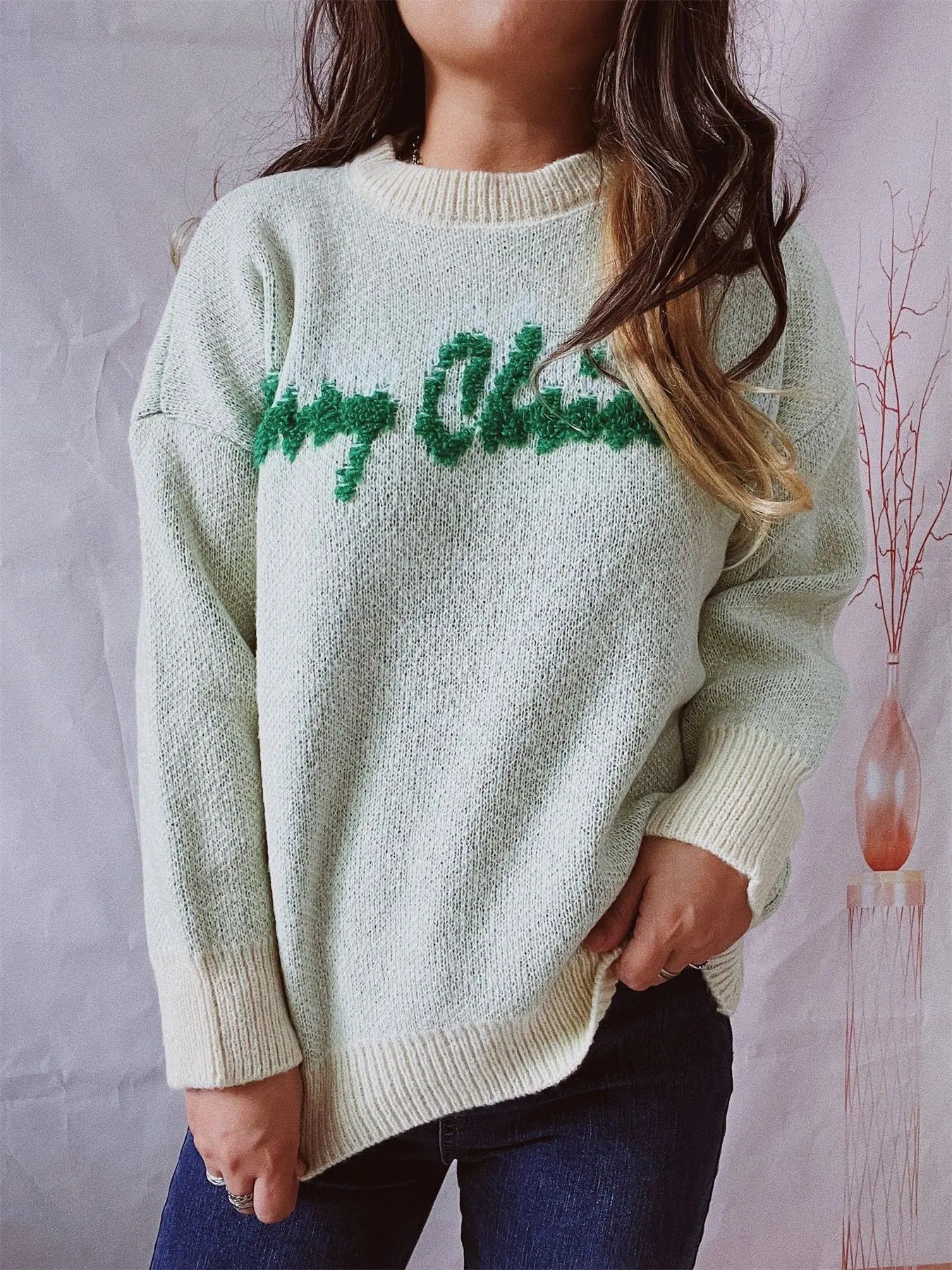 Kristina® | Christmas sweater for women with letters - Image 2