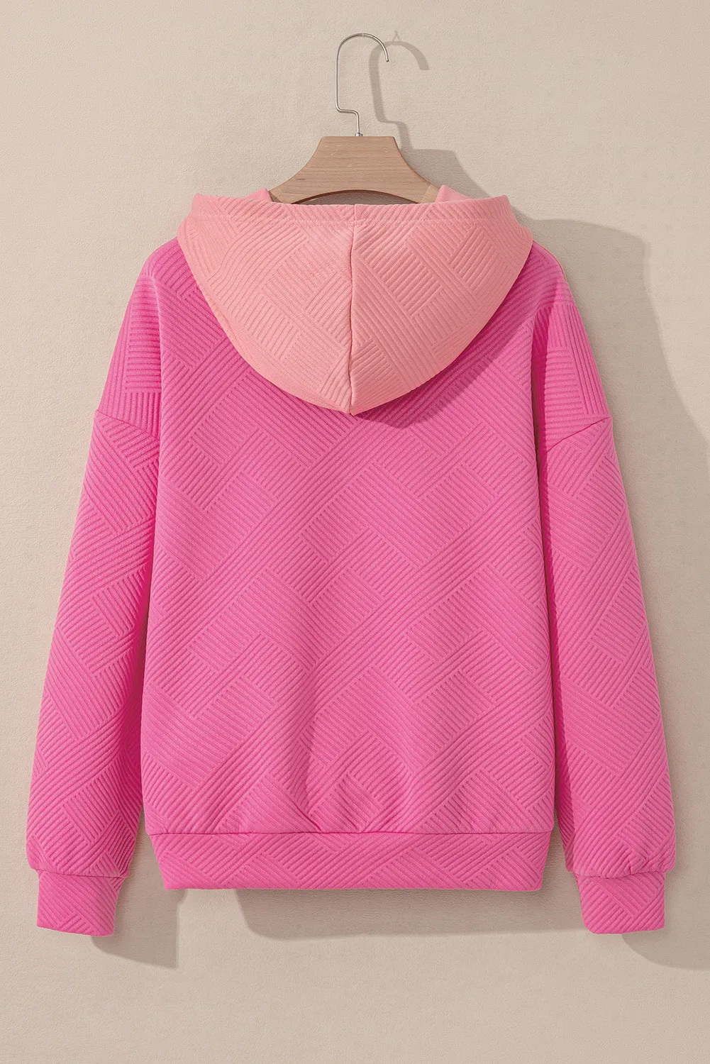Lara | Long sleeve drawstring hoodie with color block design - Image 5