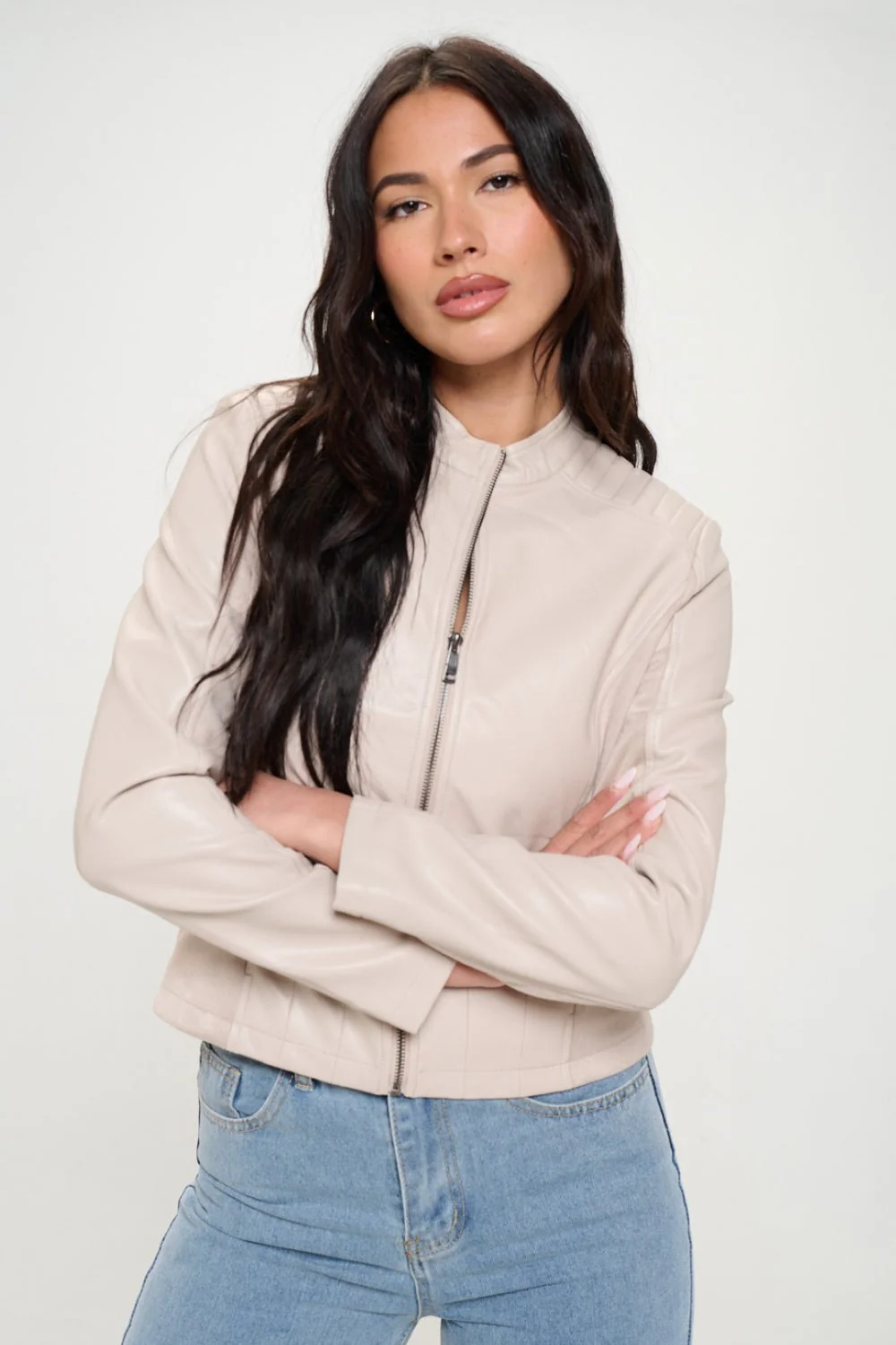 Lara | Vegan motorcycle jacket with zip