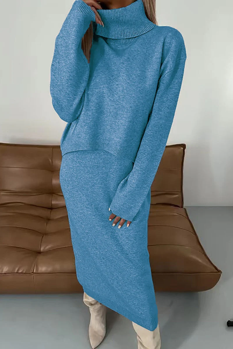Larissa | Casual basic two-piece suit with a turtleneck and long sleeves - Image 10