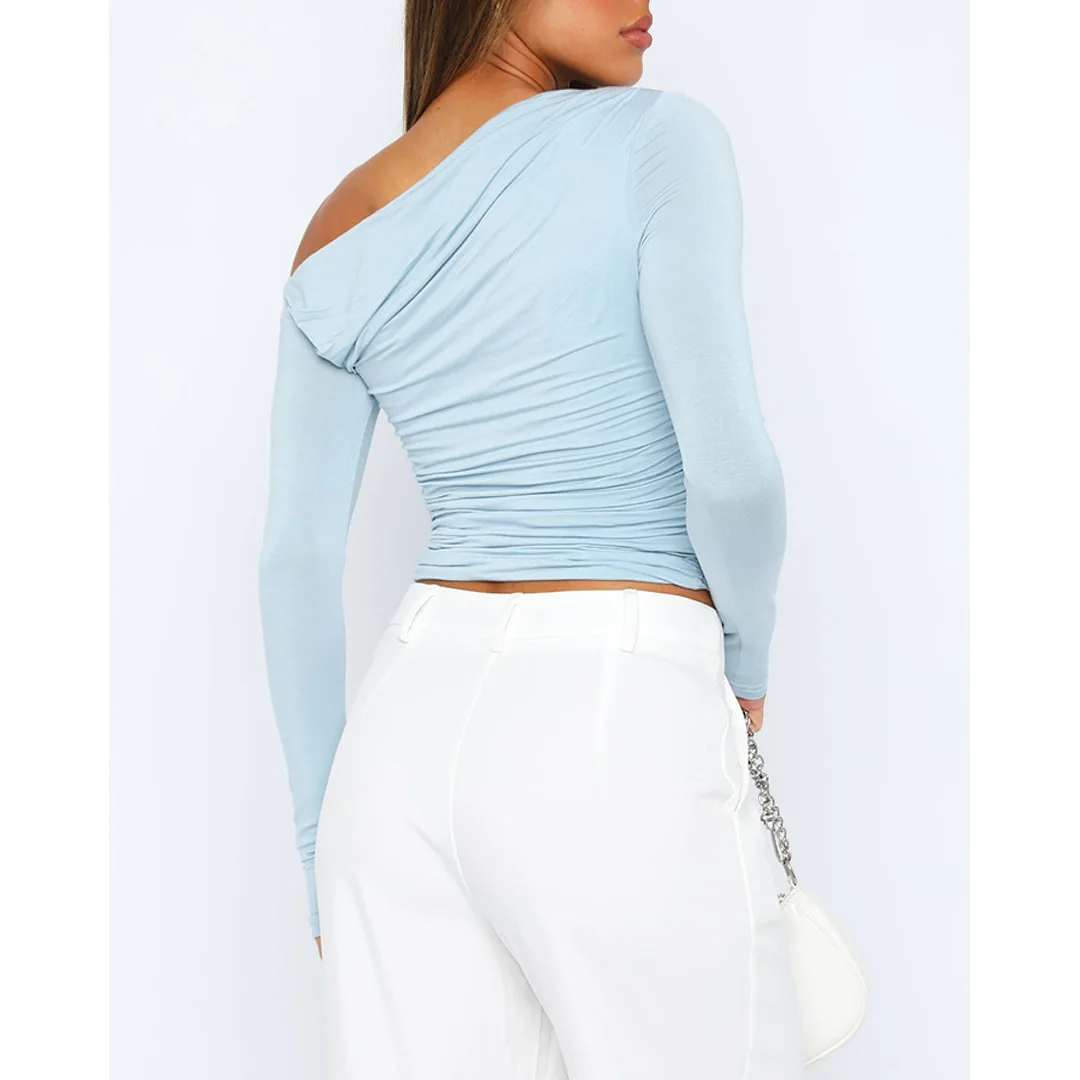 Laura® | Top asymétrique torsadé for women Manches longues - Image 11