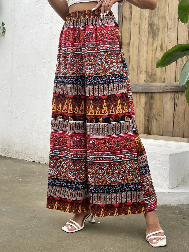 Laura® | Wide Leg Trousers With Tribal Print - Image 3