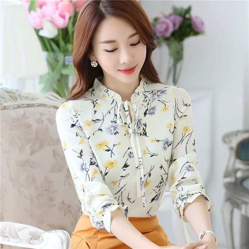 Lava® | Blouse With Floral Pattern And Bow Collar - Image 3