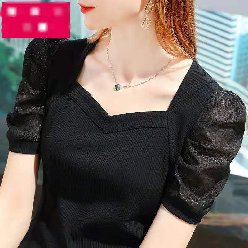 Leila® | Blouse With Short Puff Sleeves And Square Neckline - Image 2