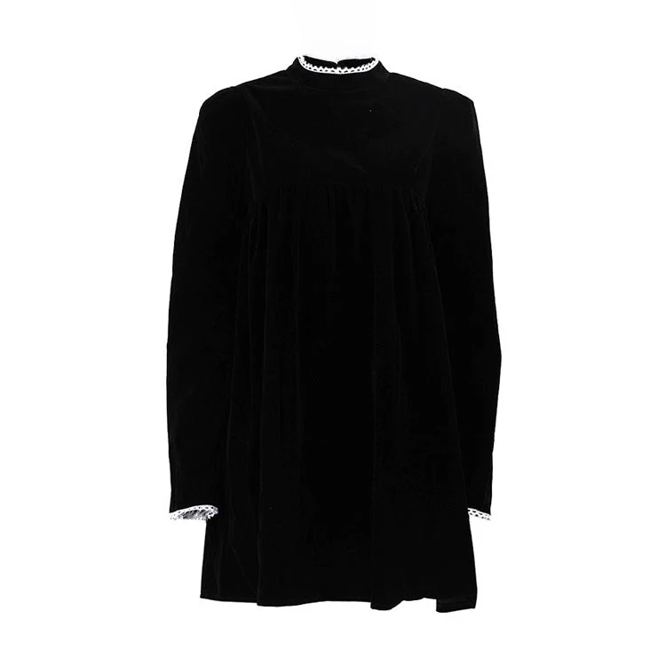 Leila® | Women'S A-Line Dress With High Collar And Ruffle Details - Image 6