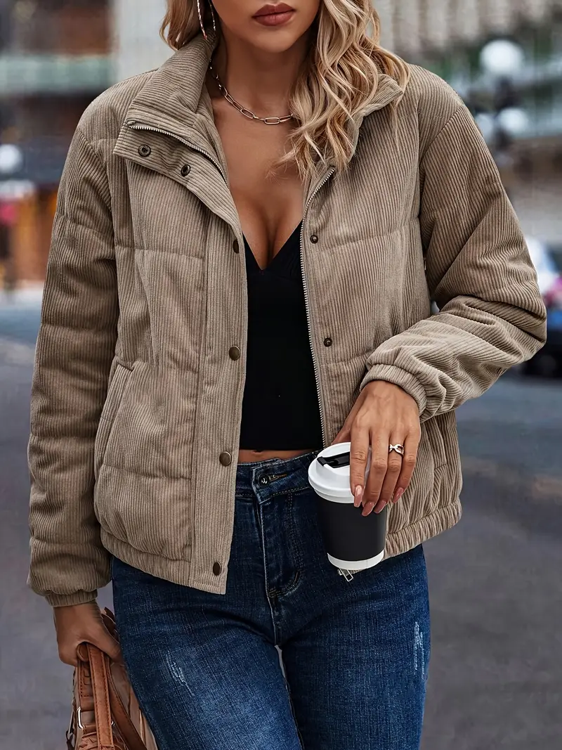 Leila | Woven quilted coat - Image 2