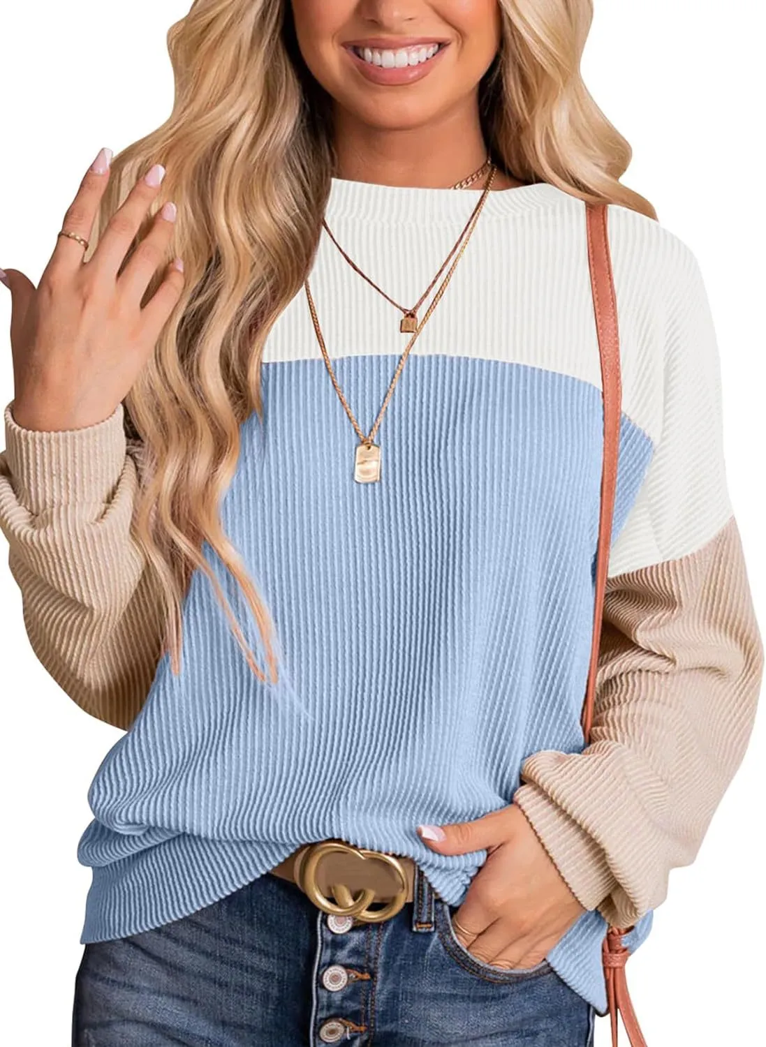 Leire | Casual crew neck pullover sweatshirt - Image 11
