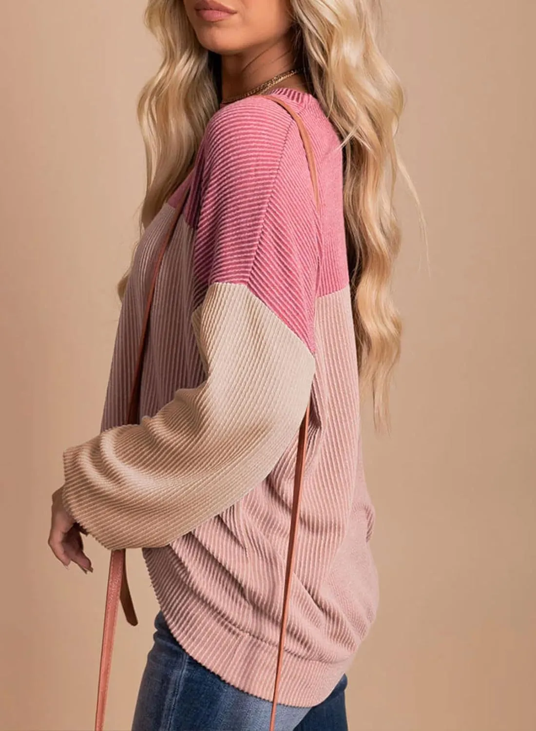 Leire | Casual crew neck pullover sweatshirt - Image 5