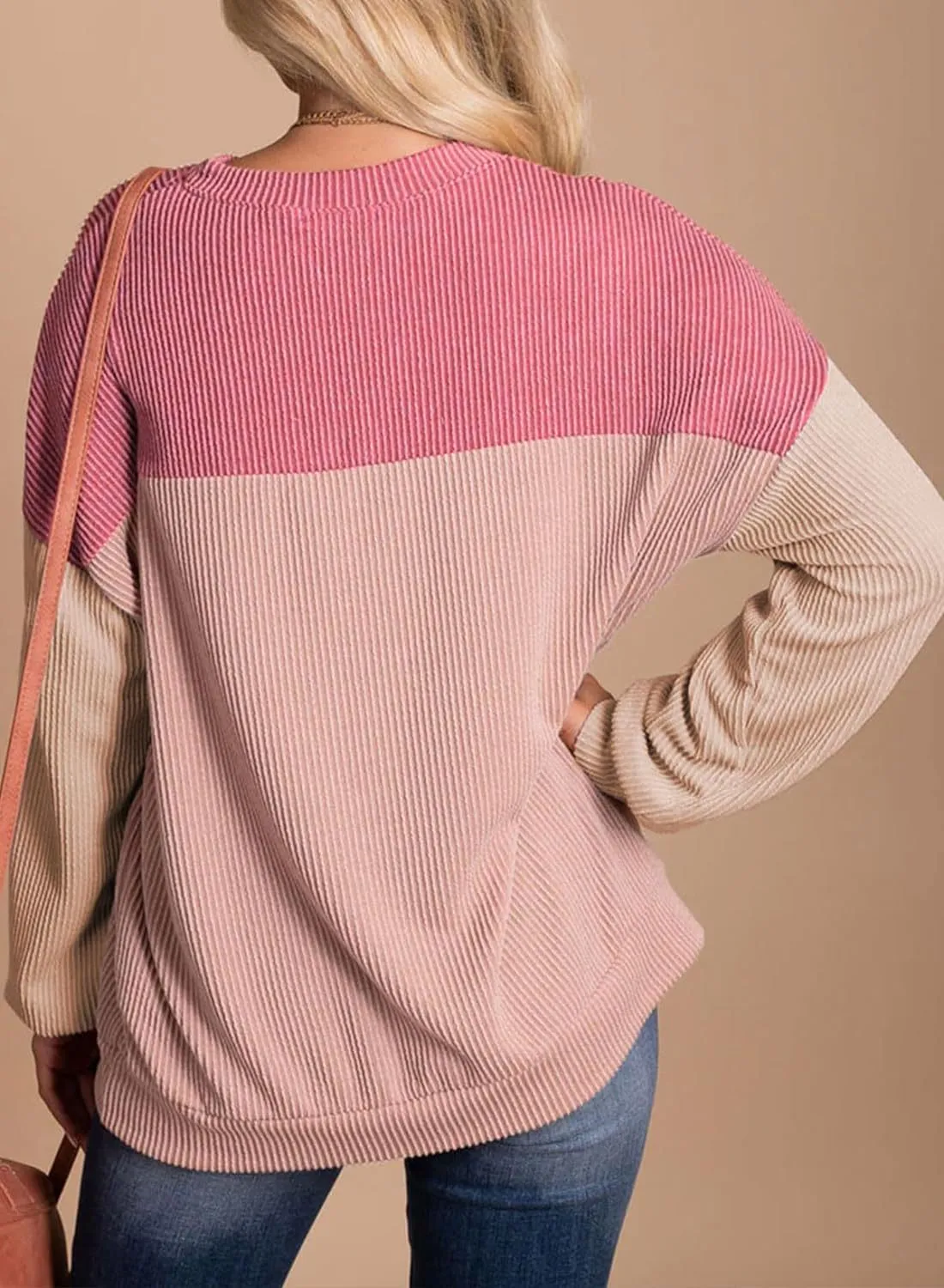 Leire | Casual crew neck pullover sweatshirt - Image 6