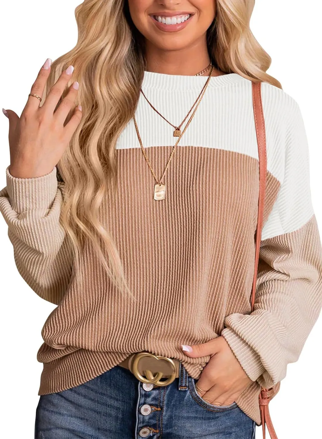 Leire | Casual crew neck pullover sweatshirt - Image 7
