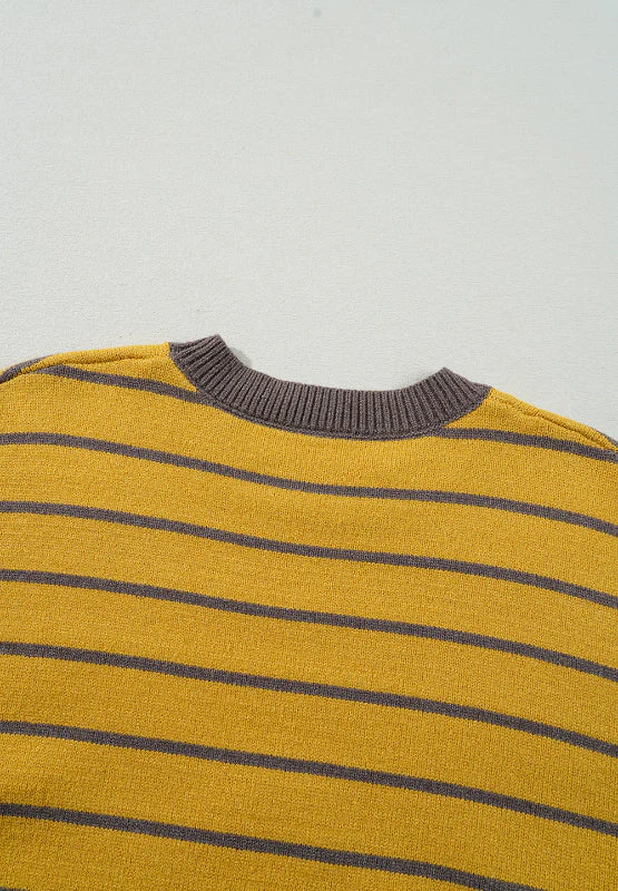 Leire | Long-sleeved sweater with floral stripes and a crew neck - Image 9